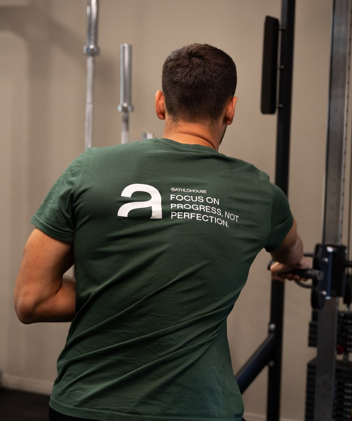 Camiseta Athlo House: Focus on progress, not perfection